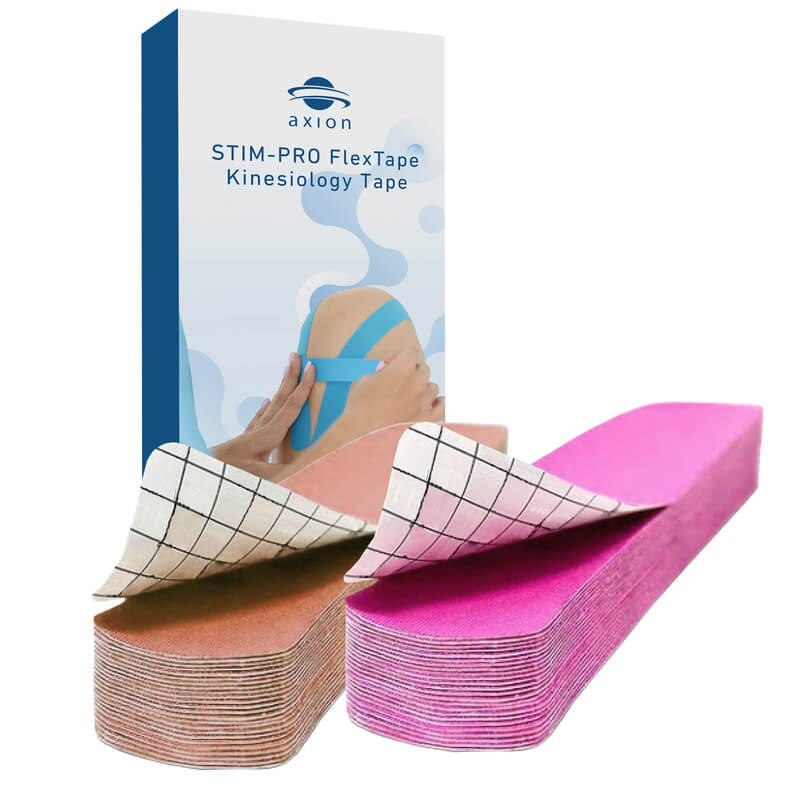 axion-stim-pro-kinesiologie-tape-50-streifen-25x5-cm-blau-beige image 2